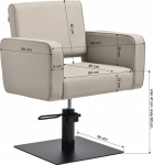 Activeshop Bilbao gray-beige hairdressing chair with black base