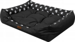 Hobbydog PUFFY PRESTIGE BLACK BED with paws