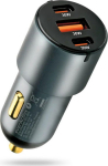 everActive Car Charger CC-40Q QC3.0 60W 1X USB 2X USB-C PD czarna