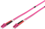 DIGITUS Fiber Optic Patch Cord LC to LC Multimode OM4 - 2m Duplex color RAL4003 Length 2m