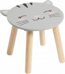 Home Styling Collection Wooden SAFARI children's stool with an animal motif, 28 cm