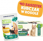 ANIMAL ISLAND Chicken in broth - wet cat food - 40x85g