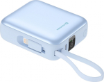 Swissten SPACE Power Bank Universal External Battery USB-C / Lightning / 10000 mAh Blue