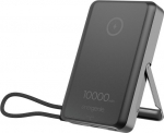 Gembird PB10-WPC15MS-01 Magnetic wireless powerbank with integrated stand, 15W, 10000 mAh, black