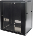Intellinet Network Cabinet, Wall Mount (Standard), 12U, Usable Depth 260mm/Width 510mm, Black, Flatpack, Max 60kg, Metal & Glass Door, Back Panel, Removeable Sides,Suitable also for use on desk or floor, 19",Parts for wall install (eg screws/rawl plugs)
