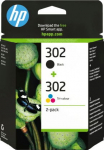 HP 302 2-pack Black/Tri-color (X4D37AE) Ink Cartridge Multipack, BK/CMY