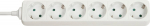 Lindy 6-Way Schuko Mains Power, Extension, White