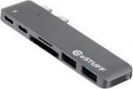 eSTUFF USB-C Slot-in Hub Pro Grey, Allure Series