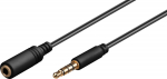 Wentronic 3.5mm stereo jack 4pin - 3.5mm stereo plug 4pin, 2.0m, black