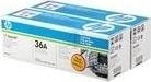 HP 36A - 2er-Pack - Schwarz - original - LaserJet - Toner cartridge (CB436AD)