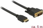 DELOCK Kabel HDMI > DVI 24+1 bidirektional 5.00m schwarz