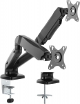 VALUE Befestigungskit - einstellbarer Arm - f&uuml;r 2 LCD-Displays - Kunststoff, Aluminium, Stahl - Schwarz - screen size: 33-68.6 cm (13"-27")
