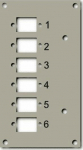 EFB Elektronik EFB 53705.3v2b Panel front for rail switch DIN 53705.1v3, 6x SC Simp/LC Dupl