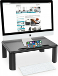 Digitus Adjustable monitor stand with a wooden top do 10kg Czarna