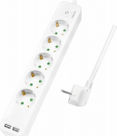 Logilink power strip 5-fach, 1.5m 2xUSB 5V/2.1A max