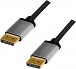 Logilink - DisplayPort-Kabel - DisplayPort (M) zu DisplayPort (M) - DisplayPort 1.2 - 1 m - Support von 4K 60 Hz - Grau, Schwarz (CDA0100)