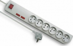 Power Strip Elgotech PSF2 Surge 6 sockets 3 m White (PSF2-603)