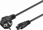 Wentronic Goobay | Power supply cord (CEE/7/7 to mickey), angled | 68004 | Black