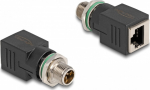 Delock Network adapter - 8-pole M12 (M) zu RJ-45 (W)