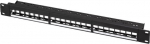 Logilink Keystone Patchpanel 19", 24 Module, leer, schw. 1HE