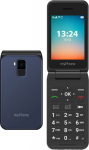 myPhone Flip | LTE | Navy Blue | 2.8 " | TFT | 48 MB | 128 MB | 3G | Bluetooth | 2.1 | USB version Type-C | Built-in camera | Main camera resolution 1.3 MP | 1000 mAh