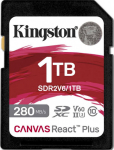KIN Kingston Technology 1TB Canvas React Plus SDXC UHS-II 280R/150W U3 V60 for Full HD/4K