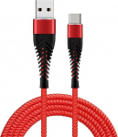 Fusion Accessories "Fishbone USB-A to USB-C 30W / 3A / 1.5m" Red