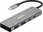 HUB USB PremiumCord PREMIUMCORD Hub USB-C on 2x USB 3.2 Typ-C +2x USB 3.2, 5G SuperSpeed, Aluminum