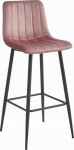 Leobert POZZA stool - dark pink velvet / black legs x 1
