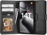 Kaitse&uuml;mbris kaanega Wallet, Xiaomi 14T, must, Tech-Protect