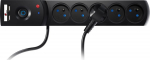 Surge protector Getfort 5P 5m Czarna USB