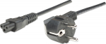 Manhattan Power Cord/Cable, Euro 2-Pin, (Cee 7/4) Plug To C5 Female