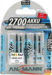 1x4 Ansmann rech. battery 2700 Mignon AA 2500 mAh