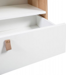 Shelf HELENA WHITE 80x40xH140cm, natural/white