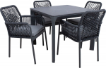 Garden furniture set CARVES table and 4 chairs