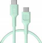 Cable Green Cell PowerStream USB Type-C Male - USB Type-C Male 100W Mint Green 0.3m 5904326376137