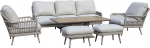 Garden furniture set MARENDA 6-parts, grey/beige