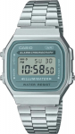 CASIO VINTAGE A168WA-3AYES Men's Watch / silver/green