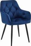 Leobert YORK chair - velvet garnet / black legs x 1