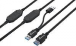 MediaRange Aktives USB-Verl&auml;ngerungskabel, USB 3.0, 15m, sw