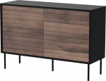 Cama MEBLE Cama CORTINA 1D3S chest of drawers 120x40x81 black/walnut
