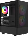 Krux Vako Pro - Midi Tower | czarna | no power supply | 1 x USB - C 2.0| 1 x USB 3.0 | 1 x USB - A 2.0 | 492 x 220 X 485 | ARGB |