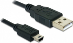 USB Kabel Delock A -> Mini-B St/St 1.00m sw