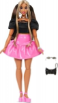 Mattel Barbie: Deluxe Style Black & Pink - Pink Vinyl Skirt Fashion (JJN74)
