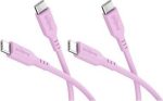 Wentronic Goobay USB-C 2.0 60W PD 1.5m Pink 2 stk
