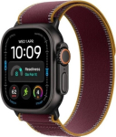 Apple Smartwatch Watch Ultra 4 GPS + Cellular, envelope 49mm z titanium in black, Trail headband in burgundy - size M/L