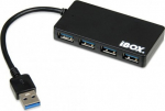 IBOX Hub USB 3.0 4-ports, slim IUH3F56 Czarny
