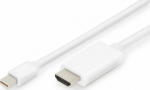 Kabel Digitus DisplayPort Mini - HDMI 2m white (AK-340304-020-W)
