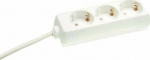 ELEXI Extension cord 3.0m 3 sockets white 1.5mm