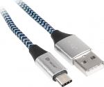 Tracer Kabel USB 2.0 Type-C A male - C male 1.0m czarno-niebieski